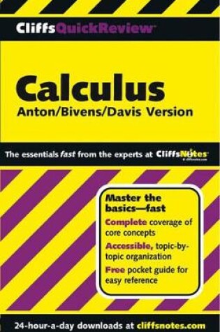 Cover of CliffsQuickReview Anton's Calculus