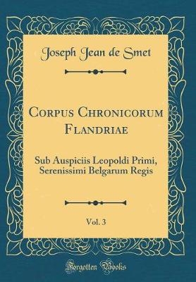 Book cover for Corpus Chronicorum Flandriae, Vol. 3