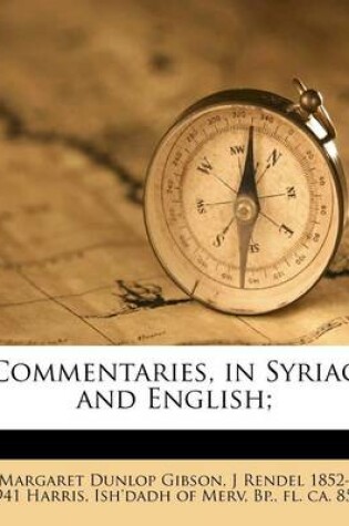 Cover of Commentaries, in Syriac and English;