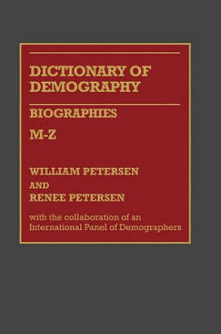 Cover of Dictionary of Demographies/Biographies M-Z