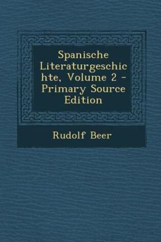 Cover of Spanische Literaturgeschichte, Volume 2