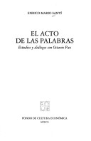 Cover of El Acto de Las Palabras