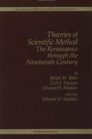 Cover of Theories of Scientific Method