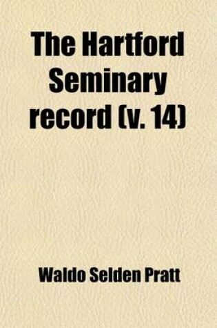 Cover of The Hartford Seminary Record Volume 14