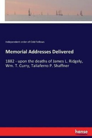 Cover of Memorial Addresses Delivered