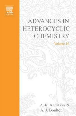 Cover of Advances in Heterocyclic Chemistry V16