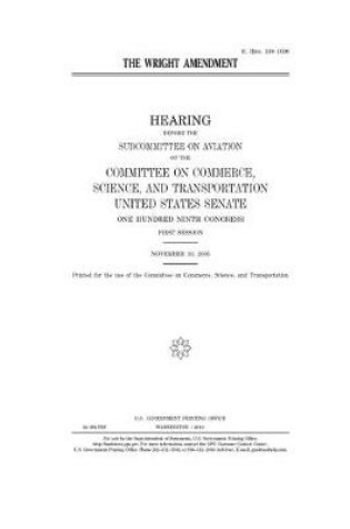 Cover of The Wright Amendment