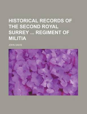 Book cover for Historical Records of the Second Royal Surrey Regiment of Militia