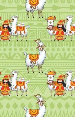 Book cover for Bullet Journaling Notebook Tribal Alpaca Llamas