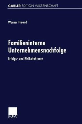 Cover of Familieninterne Unternehmensnachfolge