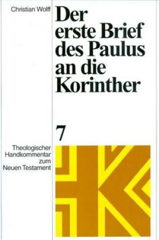 Cover of Der Erste Brief Des Paulus an Die Korinther