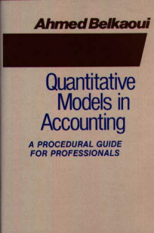 Cover of Quantitative Models in Accounting