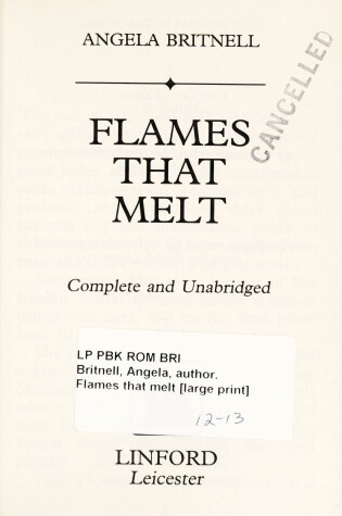 Cover of Flames That Melt