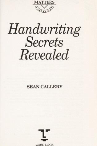 Cover of Handwriting Secrets Revealed