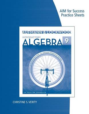 Book cover for AIM for Success Practice Sheets for Aufmann/Lockwood's Introductory  Algebra: An Applied Approach, 9th