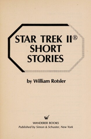 Book cover for Star Trek II Short Stories