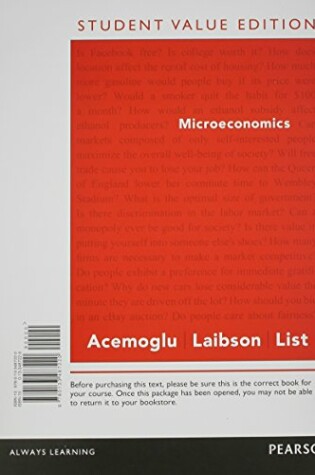 Cover of Microeconomics, Student Value Edition Plus New Mylab Economics with Pearson Etext -- Access Card Package