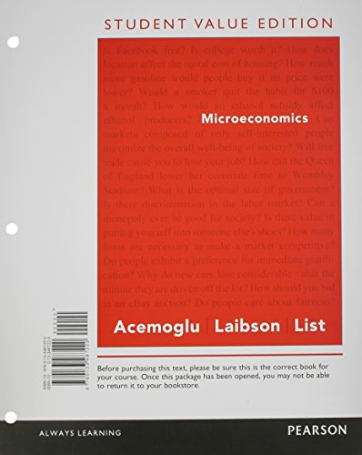 Book cover for Microeconomics, Student Value Edition Plus New Mylab Economics with Pearson Etext -- Access Card Package