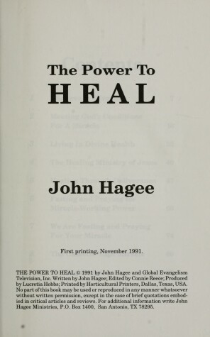 Book cover for Power to Heal