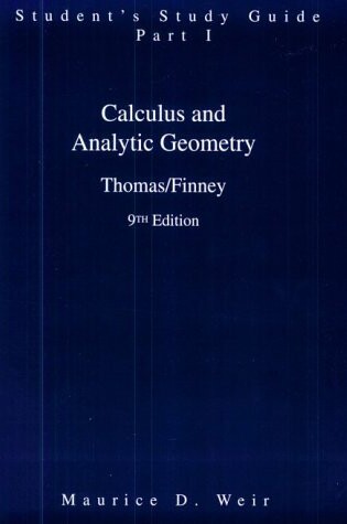 Cover of Student Study Guide Part 1 for Calculus