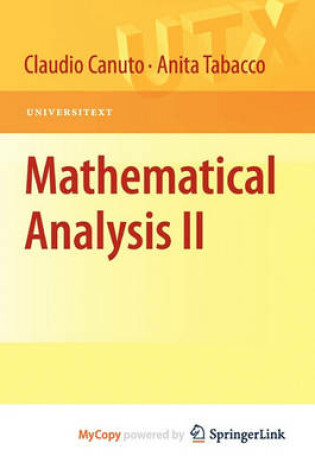 Cover of Mathematical Analysis II