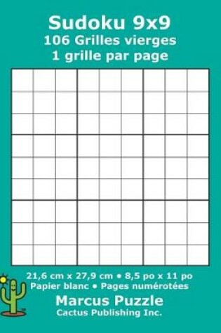 Cover of Sudoku 9x9 - 106 Grilles vierges