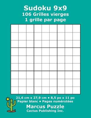 Book cover for Sudoku 9x9 - 106 Grilles vierges