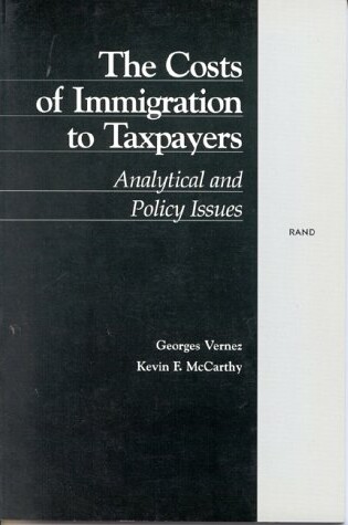 Cover of The Costs of Immigration to Taxpayers