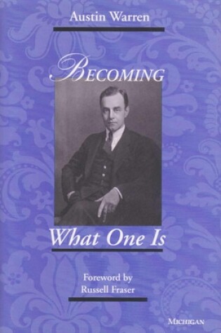 Cover of Becoming What One is