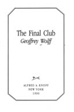 Cover of The Final Club