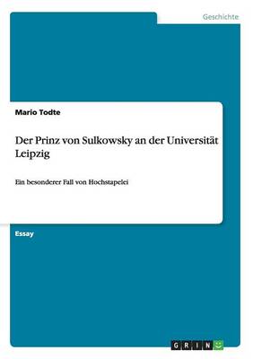 Book cover for Der Prinz von Sulkowsky an der Universitat Leipzig