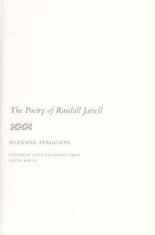 Cover of Poetry of Randall Jarrell