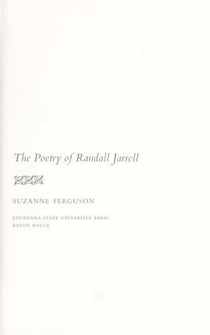 Book cover for Poetry of Randall Jarrell