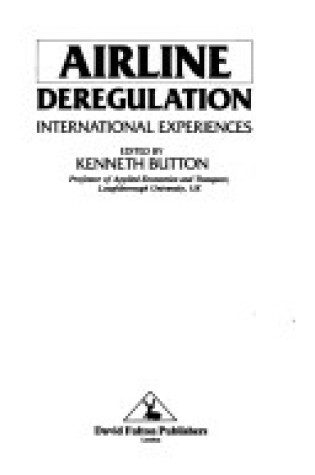 Cover of Airline Deregulation