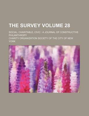 Book cover for The Survey Volume 28; Social, Charitable, Civic a Journal of Constructive Philanthropy