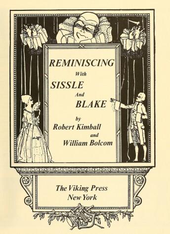 Book cover for Reminiscing with Sissle and Blake