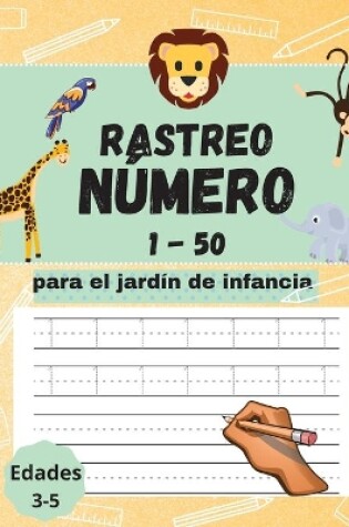 Cover of Libro de trazado de números 1-50 para preescolares