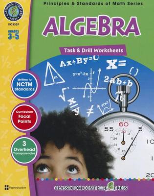 Book cover for Algebra: Task & Drill Sheets, Grades 3-5