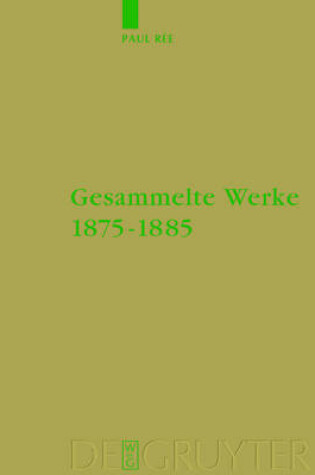 Cover of Gesammelte Werke 1875-1885