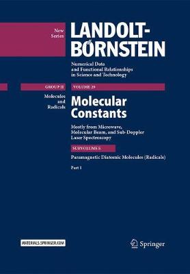 Book cover for Molecular Constants Mostly from Microwave, Molecular Beam, and Sub-Doppler Laser Spectroscopy