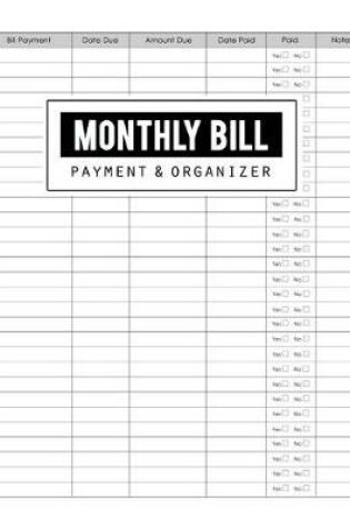 Cover of Monthly Bill Payment & Organizer