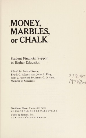 Cover of Money, Marbles, or Chalk