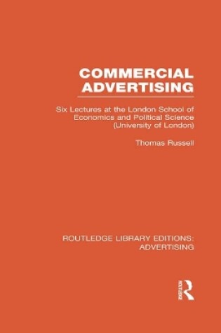 Cover of Commercial Advertising (RLE Advertising)