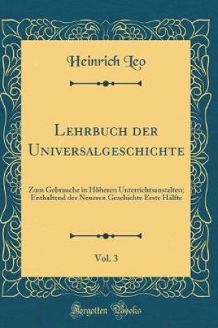 Cover of Lehrbuch Der Universalgeschichte, Vol. 3