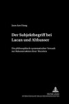 Book cover for Der Subjektbegriff Bei Lacan Und Althusser