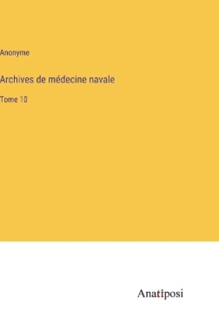 Cover of Archives de médecine navale