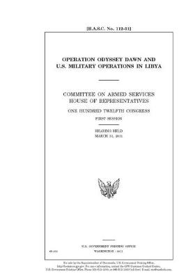 Book cover for Operation Odyssey Dawn and U.S. military operations in Libya