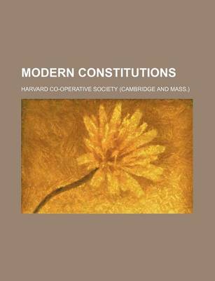 Book cover for Modern Constitutions