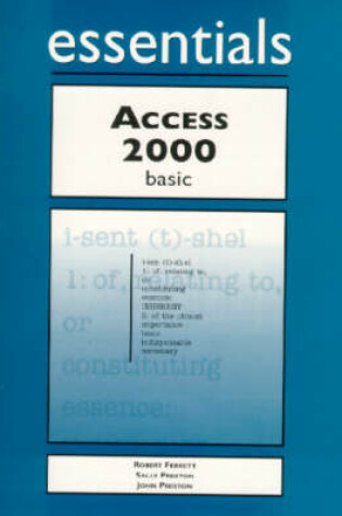 Cover of Access 2000 Essentials Basic