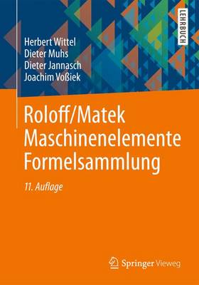 Book cover for Roloff/Matek Maschinenelemente Formelsammlung